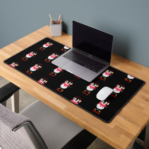Kerstmis Jolly Pinguïn in Sjaal met Oorkappen Bureaumat