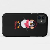 Kerstmis Jolly Pinguïn in Sjaal met Oorkappen Case-Mate iPhone Case (Achterkant (horizontaal))