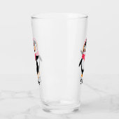 Kerstmis Jolly Pinguïn in Sjaal met Oorkappen Glas (Links)