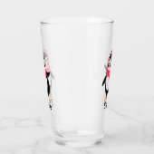 Kerstmis Jolly Pinguïn in Sjaal met Oorkappen Glas (Rechts)