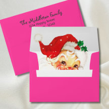 Kerstmis Jolly Santa Pink Persoonlijk