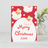 Kerstmis Jolly Sinterklaas Vrolijke Groet Feestdagenkaart (Staand voorkant)