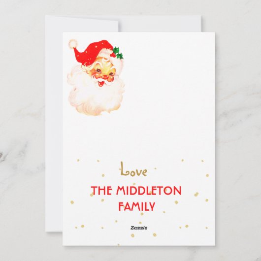 Kerstmis Jolly Sinterklaas Vrolijke Groet Feestdagenkaart (Achterkant)