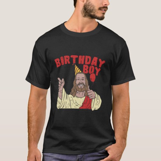 Kerstmis, jongen Funny Jesus Religie Christus T-shirt (Voorkant)