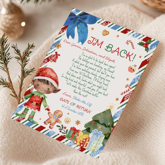 Kerstmis Jongensbrief van Elf Briefkaart