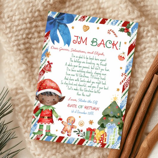 Kerstmis Jongensbrief van Elf Briefkaart