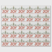 Kerstmis Joy Boho Kerstcadeaupapier Cadeaupapier (Vlak)