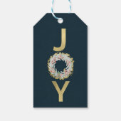 KERSTMIS JOY Goudfolie Modern Vakantie Favor Kaart Cadeaulabel (Achterkant)