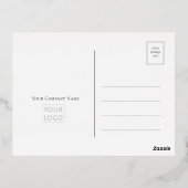 Kerstmis JOY krans bedrijf Folie Feestdagen Briefkaart (Achterkant)