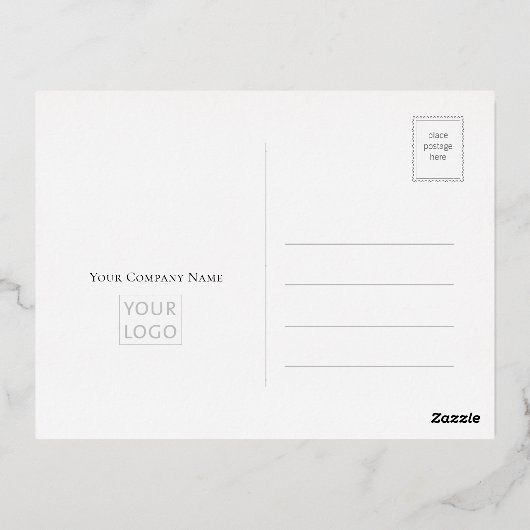 Kerstmis JOY krans bedrijf Folie Feestdagen Briefkaart (Achterkant)