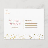 KERSTMIS JOY Krans Gouden folie Moderne foto Feestdagenkaart (Achterkant)