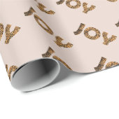 Kerstmis Joy Luipaard Patroon Cadeaupapier (Rol Hoek)