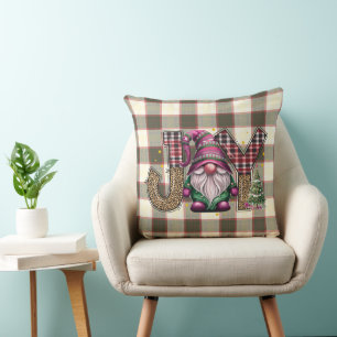 Kerstmis Joy Nordic Gnome Plaid Girly Kussen