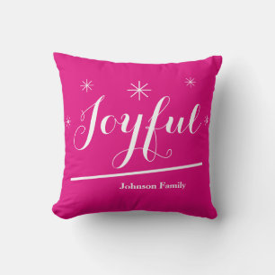 Kerstmis  Joyful Custom Name Cute Kussen