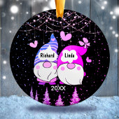 Kerstmis jubileum verloofd echtpaar keramisch ornament