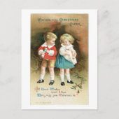 Kerstmis juicht Kinderen toe Feestdagenkaart (Voorkant)