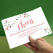 Kerstmis juicht Kleurrijke Leuke String Lights Kaart