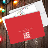 Kerstmis juicht Kleurrijke String Lights QR Code Kaart