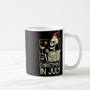 Kerstmis Juli Skelet Flamingo Grappige Zomer Xmas Koffiemok