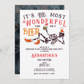 Kerstmis Juli Skelet Zomer Ween Bier Verjaardag Kaart (Voorkant / Achterkant)