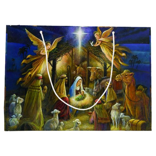 kerstmis jumbo Gift Bag Groot Cadeauzakje (Achterkant)