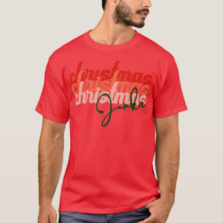 Kerstmis Junkie Leopard Santa Claus Funny Xmas T-shirt