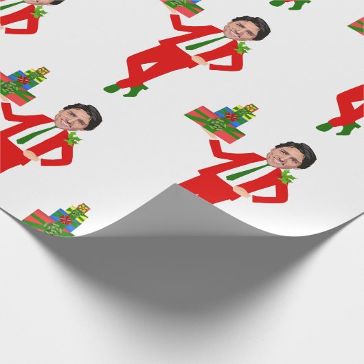 kerstmis justin trudeau cadeaupapier (Hoek)