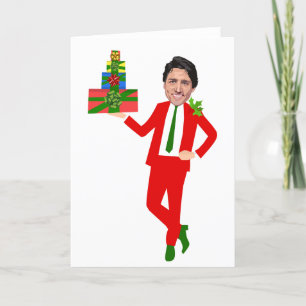 kerstmis justin trudeau feestdagen kaart