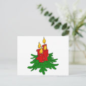 Kerstmis kaarsen feestdagenkaart (Staand voorkant)