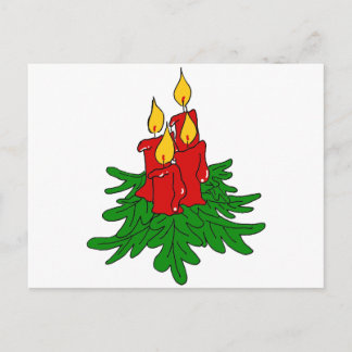Kerstmis kaarsen feestdagenkaart