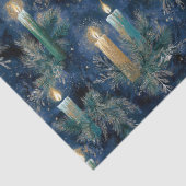 Kerstmis kaarslicht gloed uit het verleden tissuepapier (Detail)