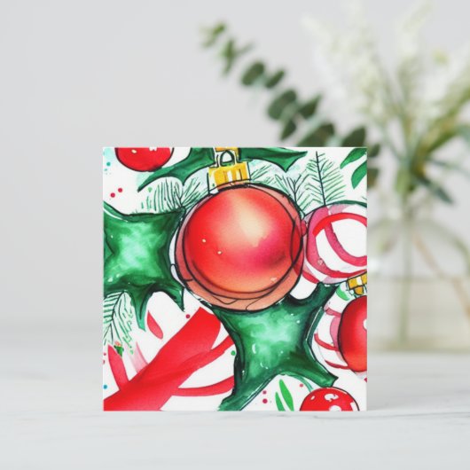 Kerstmis Kaart (Staand voorkant)