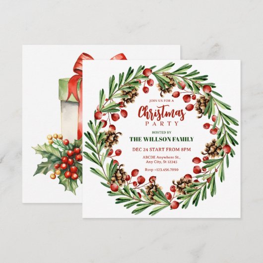 Kerstmis Kaart (Voorkant / Achterkant)