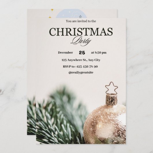 Kerstmis Kaart (Voorkant / Achterkant)