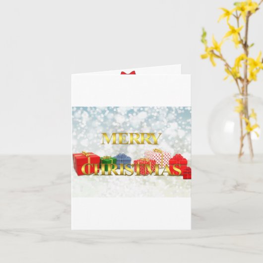 Kerstmis Kaart (Gele Bloem)