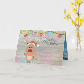 Kerstmis Kaart (Gele Bloem)