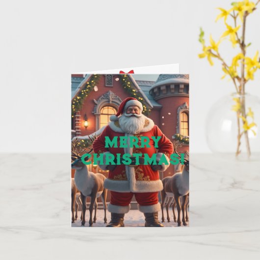 Kerstmis Kaart (Gele Bloem)