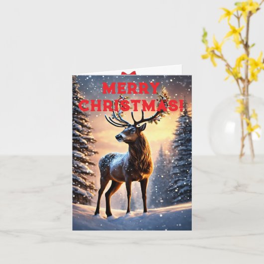 Kerstmis Kaart (Gele Bloem)