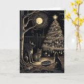 Kerstmis Kaart (Gele Bloem)