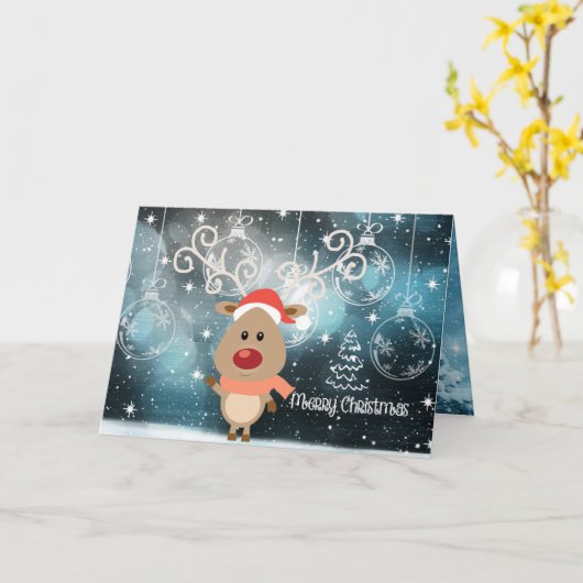 Kerstmis Kaart (Gele Bloem)