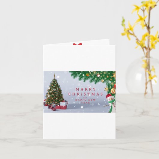 Kerstmis Kaart (Gele Bloem)