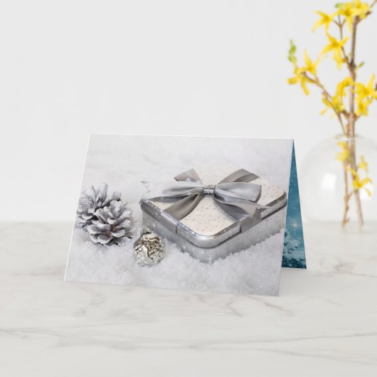 Kerstmis Kaart (Gele Bloem)