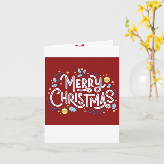 Kerstmis Kaart (Gele Bloem)