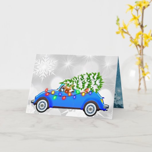 Kerstmis Kaart (Gele Bloem)