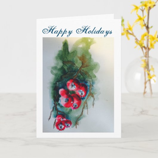 Kerstmis Kaart (Gele Bloem)