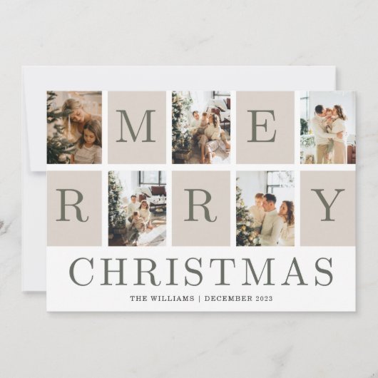 Kerstmis Kaart 2023 Kerstmis Groet met Foto (Voorkant)