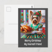 Kerstmis Kaart | Australische Zijdeachtige Terriër (Voorkant / Achterkant)