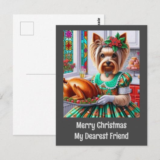 Kerstmis Kaart | Australische Zijdeachtige Terriër (Voorkant / Achterkant)