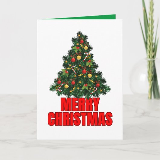 Kerstmis Kaart, Kerstboom Wenskaart (Voorkant)