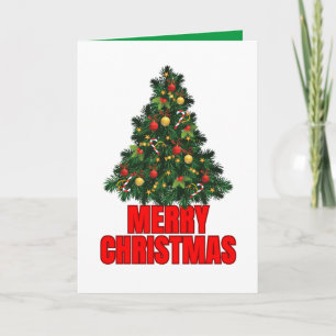 Kerstmis Kaart, Kerstboom Wenskaart
